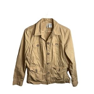 St. John’s Bay Cream/Beige Button Down Jacket